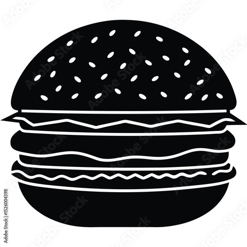 hamburger on blue background