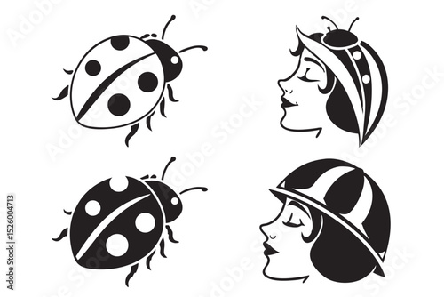 set of ladybug
