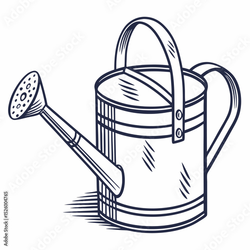 vector illustration of watering can