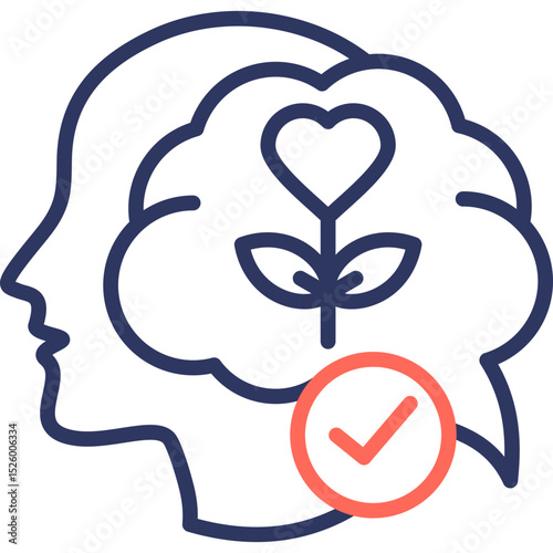 Mental Clarity line color icon