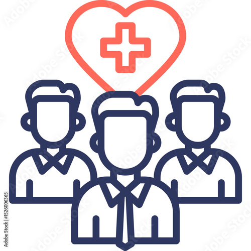 Support Group line color icon