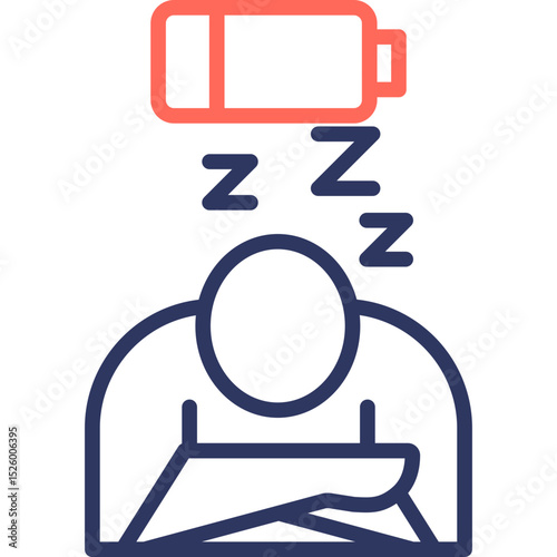 Burnout Recovery line color icon