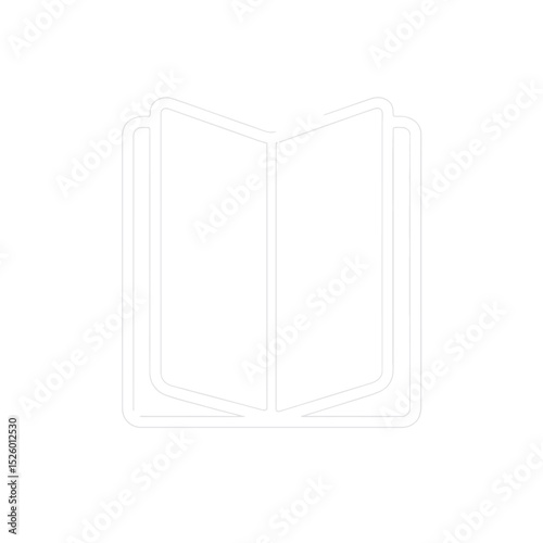Minimalist line art book silhouette design element 357
