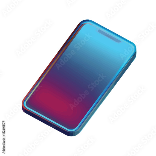 Modern smartphone mockup gradient colors digital device