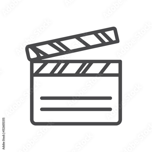 Movie production clapperboard filmmaking icon symbol