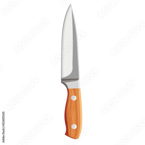 2D flat Paring Knife illustration vector, isolated on a white background.