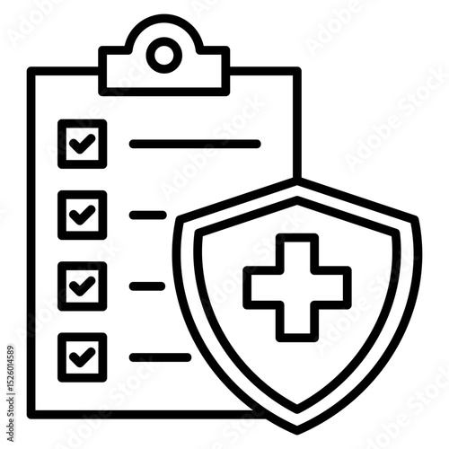 Medical Coverage Outline Icon
