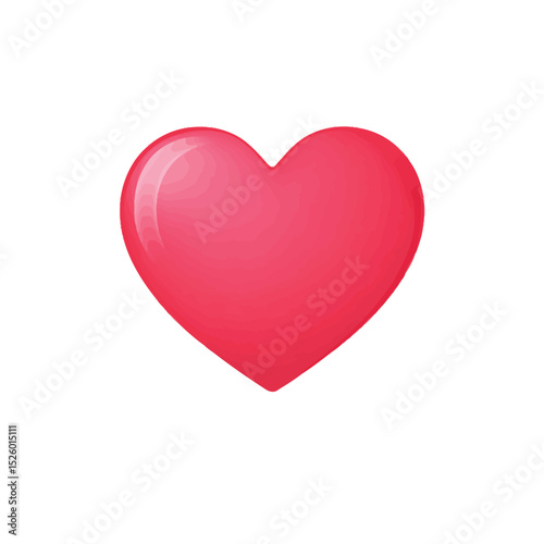 Shiny red heart shape love valentine romance symbol