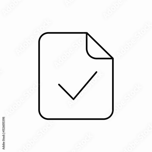 document file check icon vector sign