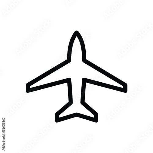 Simple airplane icon air travel flight journey transportation