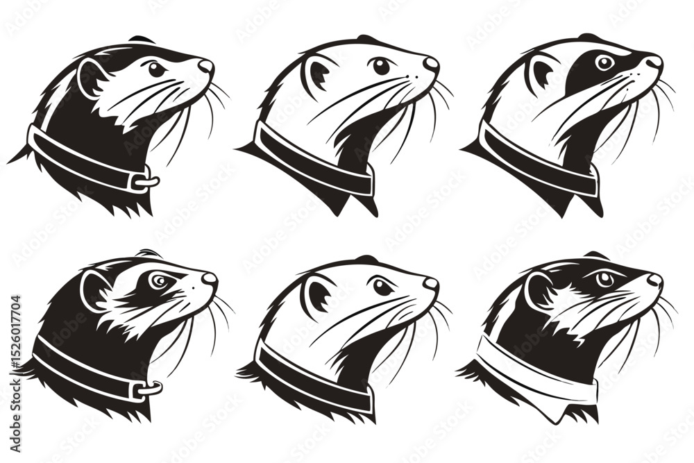 Naklejka premium black and white dog