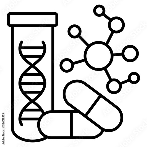 Pharmaceutical Engineering Outline Icon