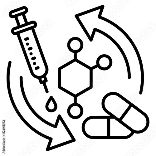 Regenerative Medicine Outline Icon