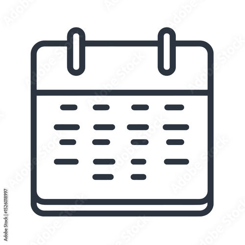 Simple calendar icon design minimalist schedule planner appointment reminder