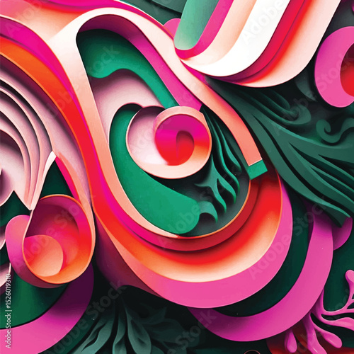 Multicolor geometric pattern Abstract psychedelic background. Vector illustration	