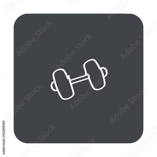 Simple dumbbell icon fitness gym strength training workout exercise