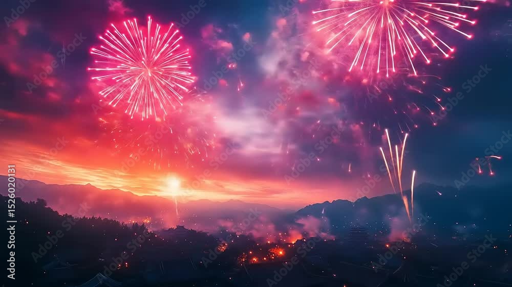 Fireworks Sunset Mountain Village.