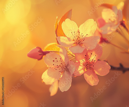 cherry blossom branch isolated