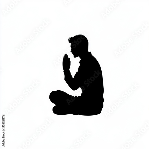 praying silhouette , black ...