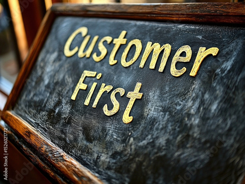 Customer First  text writte...