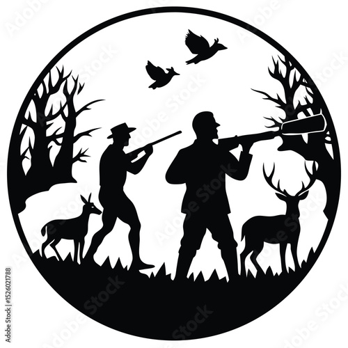 hunter and horse