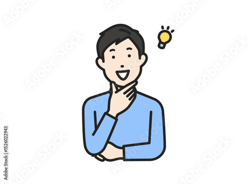 納得,私服男性