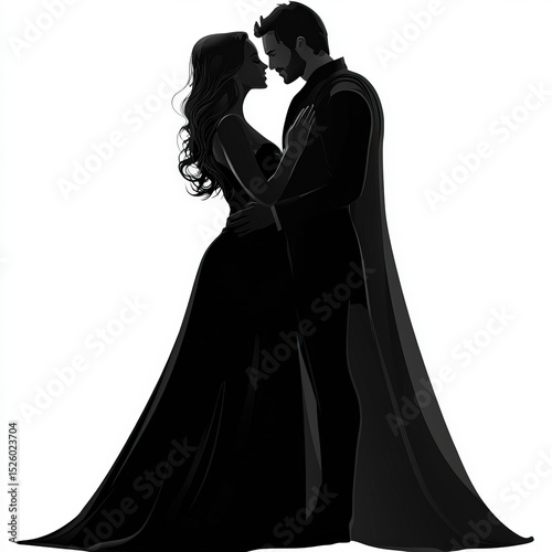 fairytale silhouette , blac...