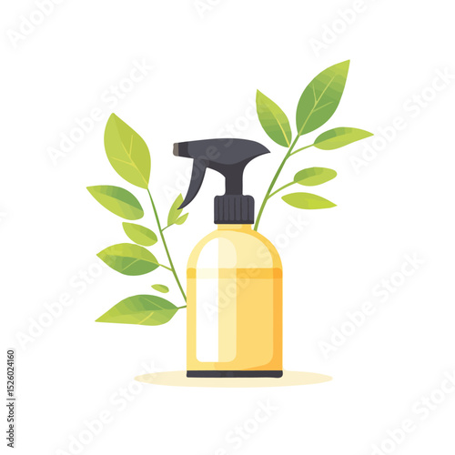 Neem Oil Sprayer illustration vector 2D flat, isolated on a white background.