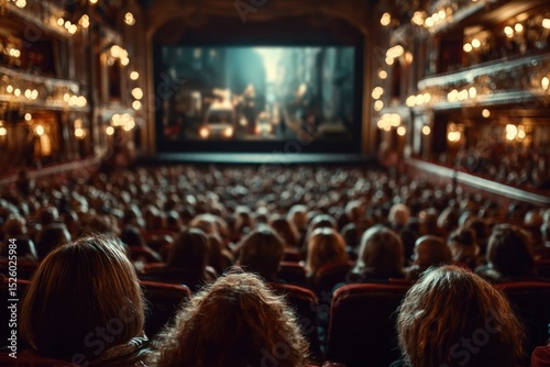 Movie theater auditorium full