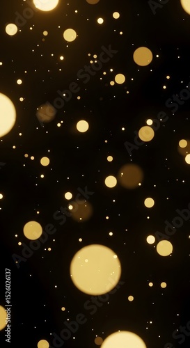 Radiant golden bokeh lights glowing softly, ideal for celebrations, invitations, and festive event backgrounds vertical mobile