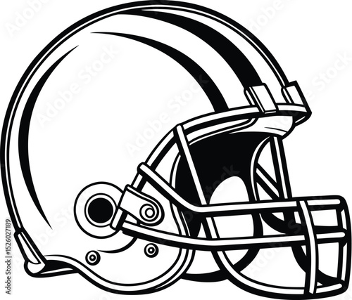 Football helmet, sports gear, head protection
