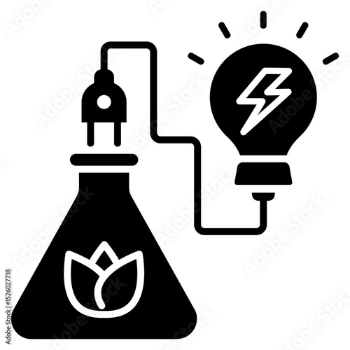 Bioenergy Glyph Icon