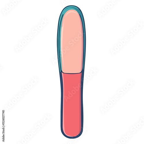 Nail File 2D flat vector illustration, isolated on a white background.