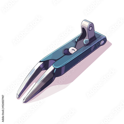 Nail Clipper illustration vector 2D flat, isolated on a white background.