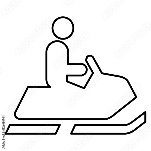 Snowmobile icon line