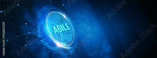 Business, Technology, Internet and network concept. Agile Software Development. 3d illustration