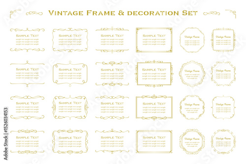 vintage frame set 4_gold