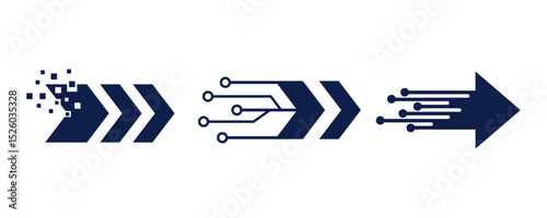 Digital Transformation Arrows Technology, Progress, Innovation, Speed, Future