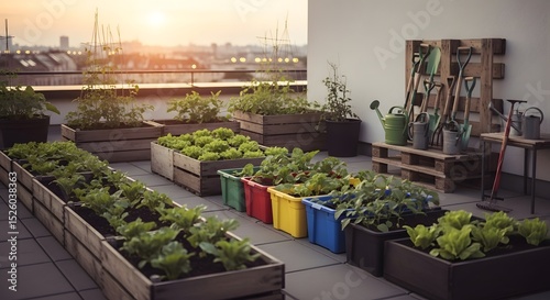 Urban Rooftop Garden: A Tranquil Oasis of Greenery