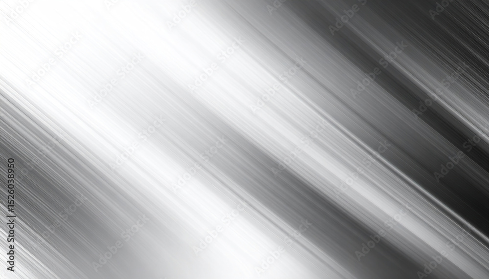 Obraz premium Sleek silver texture with smooth gradients and dynamic lines creates modern aesthetic