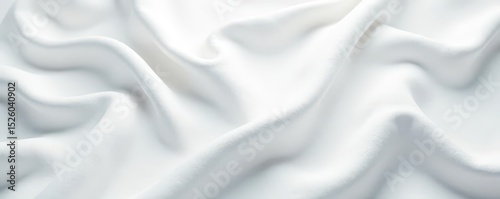 Soft, wavy white textile; textured background , abstract, elegant, wavy