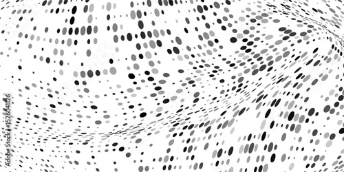 Dotted halftone gradient texture. Vanishing polka dot background. Repeating dots gradation pattern background. Black fading comic pop art overlay backdrop. Vector halftone dynamic eps 10