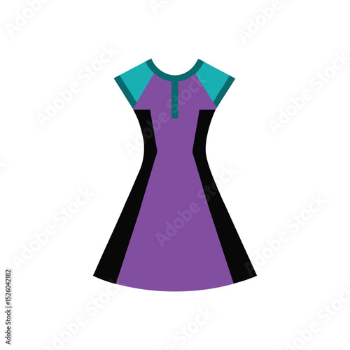 a line dress vector art illustration