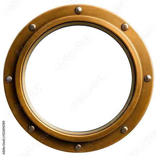 Vintage Brass Ship Porthole Window Round Frame Nautical Maritime Ocean