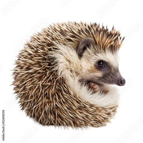 hedgehog isolated on transparent background Generative Ai.
