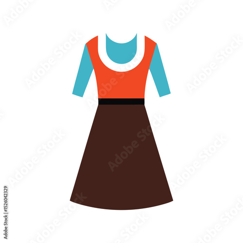 jumper dress vector art illustration