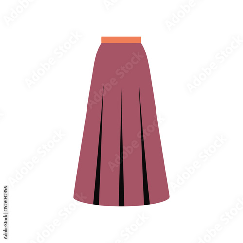 maxi skirt vector art illustration
