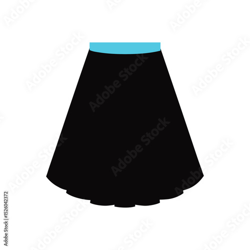 pleated skirt vector art illustration