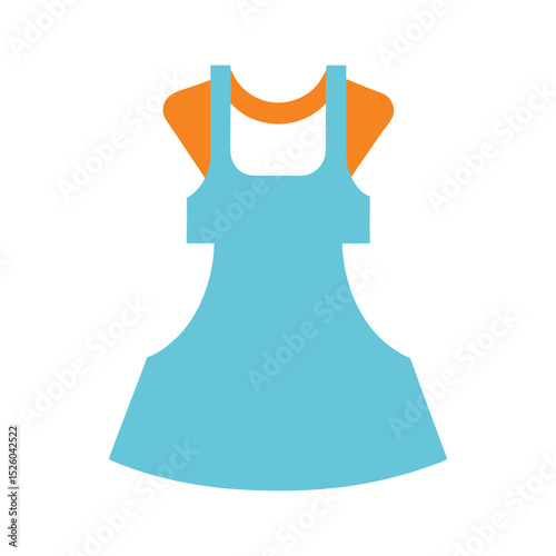 pinafore dress vector art illustration