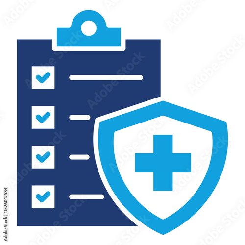 Medical Coverage Flat Blue Icon